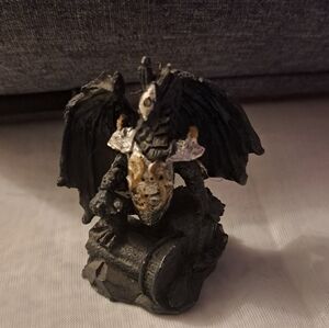 Black and Gold Dragon Figurine